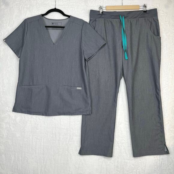 Figs Other - Figs Scrub Set Graphite Kade Cargo Scrub Pants LP Casma Three-Pocket Scrub Top M